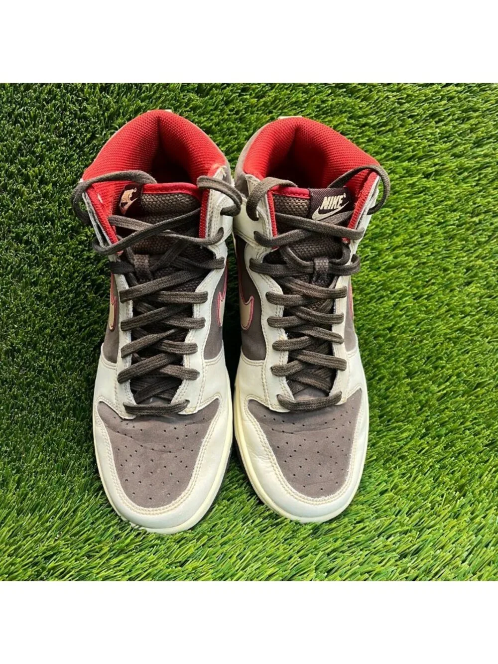 Nike Dunk High SE Mens Size 8.5 Baroque Brown Cream Athletic Shoes Sneakers